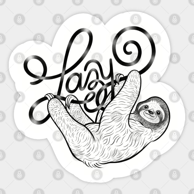 Lazy Sloth Sticker by LEvans